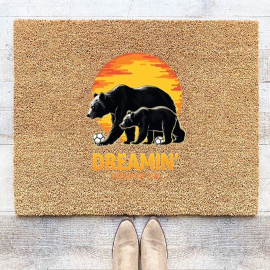 California Dreamin’ – World Cup 2026 Soccer Bear T Coir Doormats