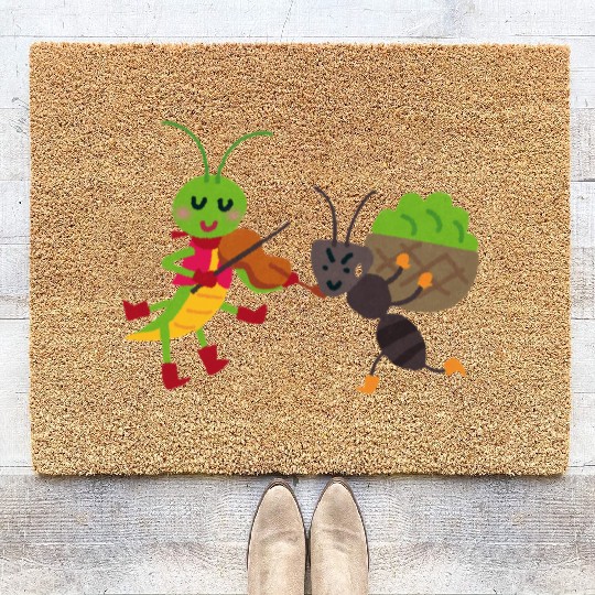 Work Hard, Play Loud – Ant & Cicada LifeTee Coir Doormats