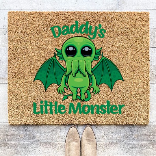 Daddy’s Little Monster Cute Baby Cthulhu Coir Doormats