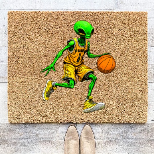 Basketball player Alien Coir Doormats