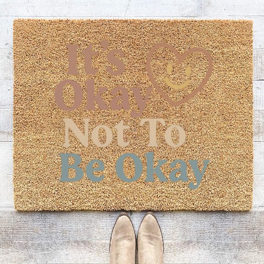 Comforting Heartfelt Affirmation Design Coir Doormats
