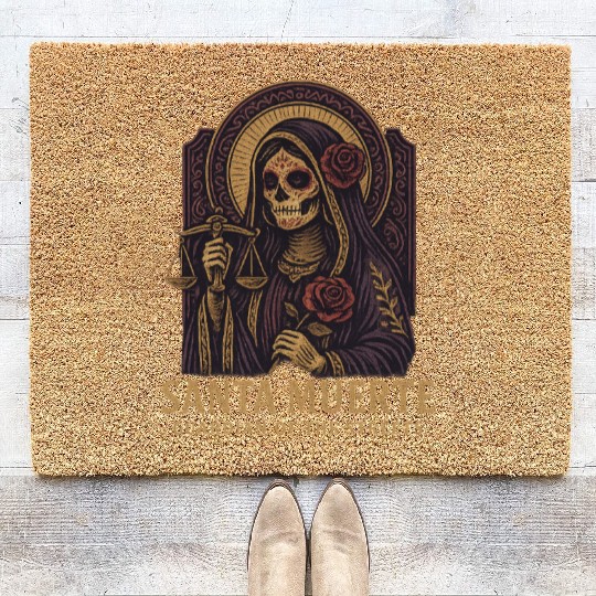 Santa Muerte – Mexican Folk Art Streetwear Coir Doormats
