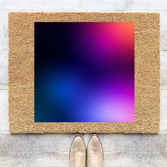 Vibrant Gradient Spectrum Design Coir Doormats