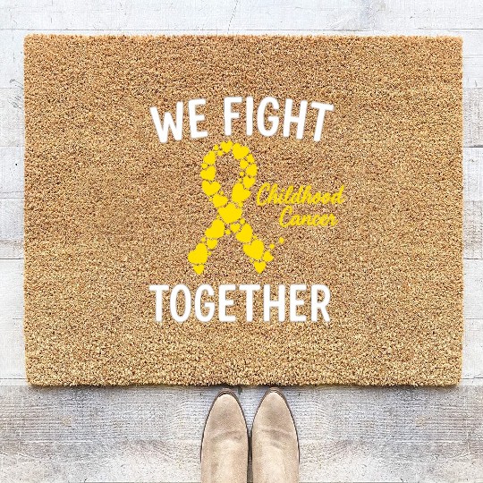 Childhood Cancer Awareness Coir Doormats