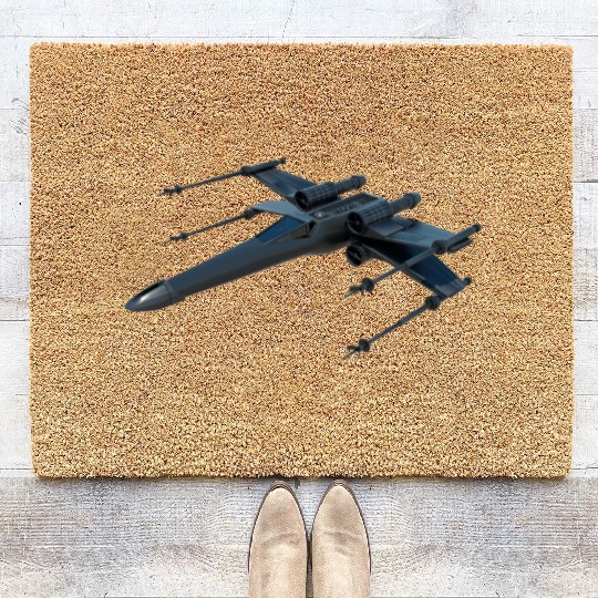 Stealth Fighter Jet Design Coir Doormats