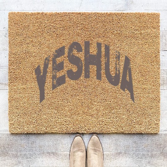 Yeshua Faith Typography Design Coir Doormats