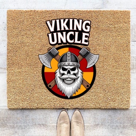 viking uncle norse warrior funny gift Coir Doormats