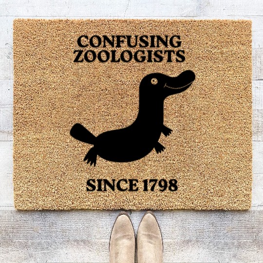 Confusing Zoologists Since 1798 Funny Platypus Coir Doormats
