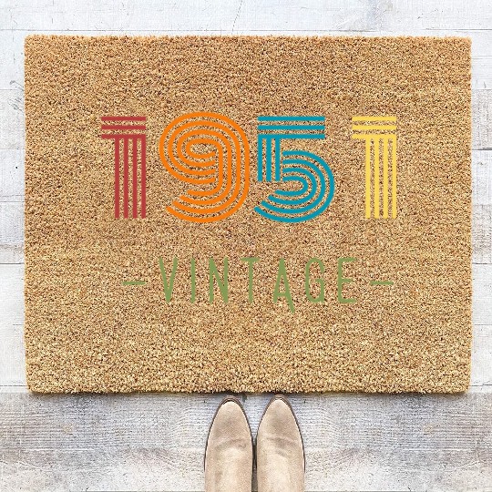 VINTAGE 1951 NEON RETRO DESIGN Coir Doormats