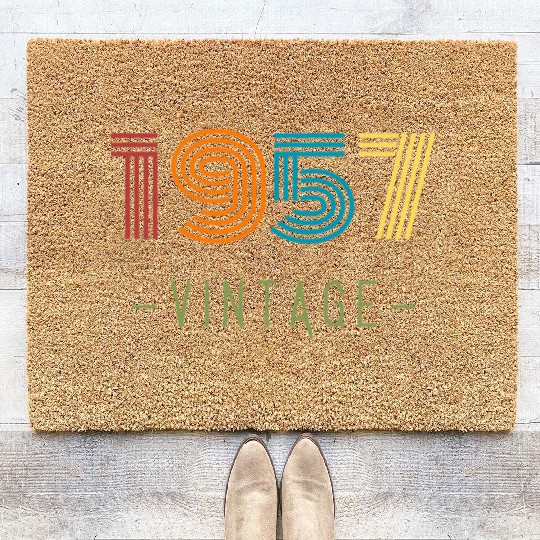 VINTAGE 1957 NEON RETRO DESIGN Coir Doormats