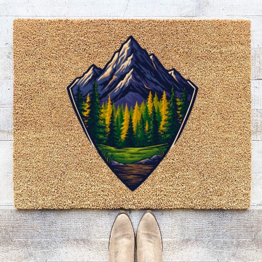 Mountain Wilderness Nature Shield Coir Doormats