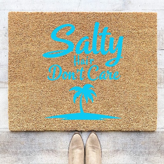 Salty Hair Don’t Care Beach Vibe Coir Doormats