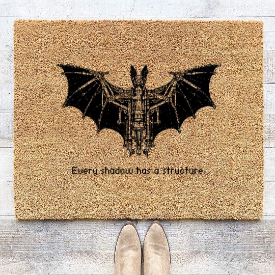 Cyberpunk Bat Circuit Design Coir Doormats