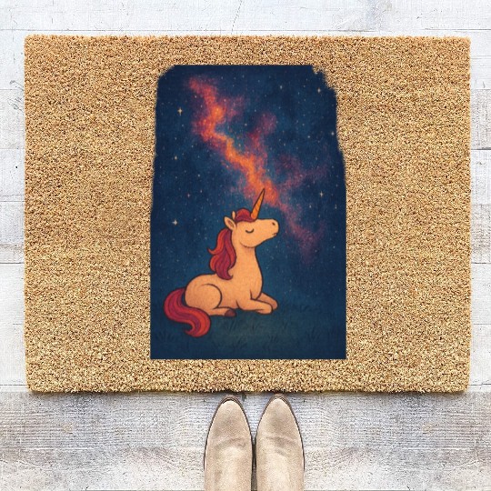 Celestial Unicorn Dreamscape Coir Doormats