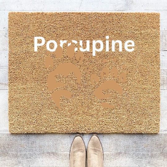 Paraguine Paw Prints Animal Design Coir Doormats