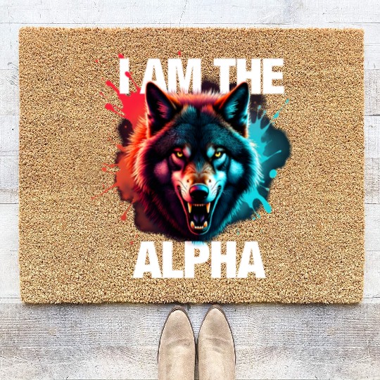 I Am The Alpha Wolf Coir Doormats
