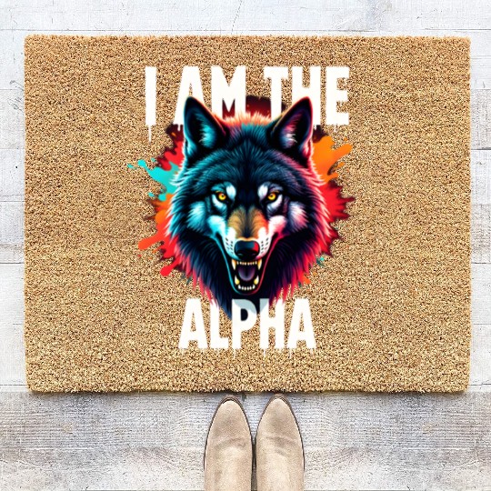 I Am The Alpha Wolf Coir Doormats