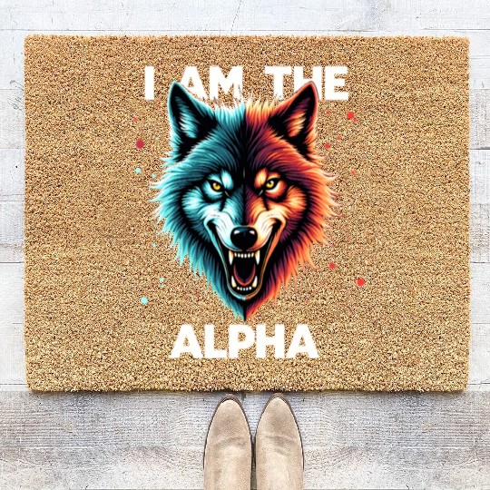 I Am The Alpha Wolf Coir Doormats