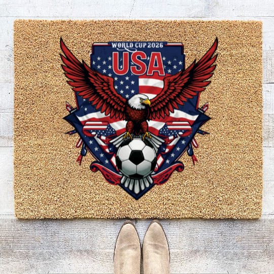 USA Soccer World Cup 2026 Eagle Patriotic Apparel Coir Doormats