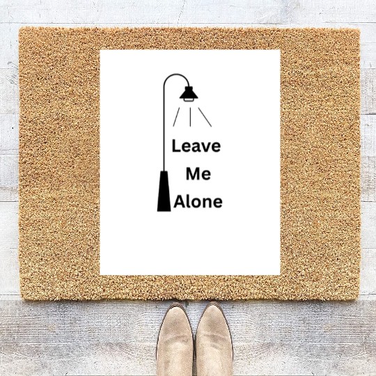 sad lonely quote with a street light               Coir Doormats