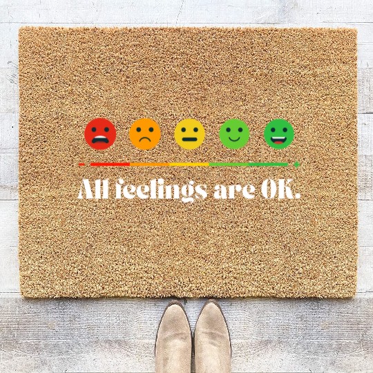 All feelings are OK - Mental Health Awareness Coir Doormats