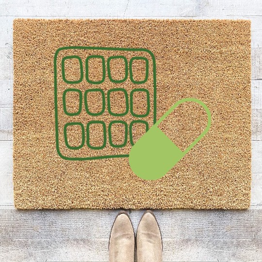 Waffle Pill Logo GnG Coir Doormats