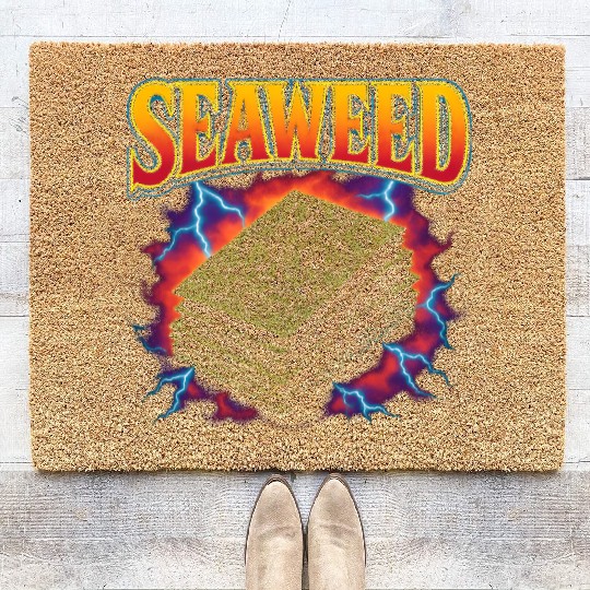 Seaweed Rolls Nori Favorite Food Weird 90s Seaweed Coir Doormats