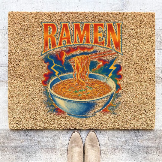 Ramen Favorite Food Funny Weird 90s Ramen Coir Doormats