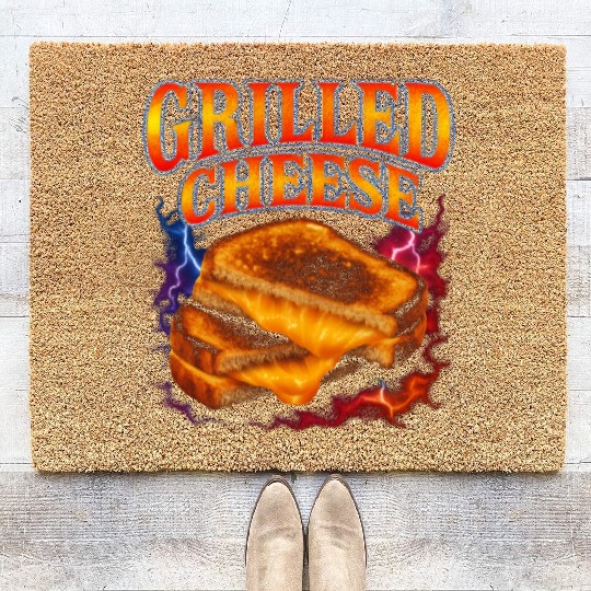 Grilled Cheese Favorite Food Funny Weird 90s Coir Doormats
