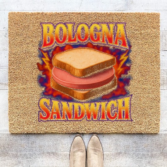 Bologna Sandwich Favorite Food Weird 90s Bologna Coir Doormats