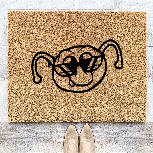 Caterpillar Sunglasses Cool Smile Cheeky Fun Alien Coir Doormats