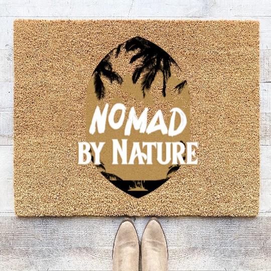 Nomad by Nature Tropical Leaf Design Coir Doormats