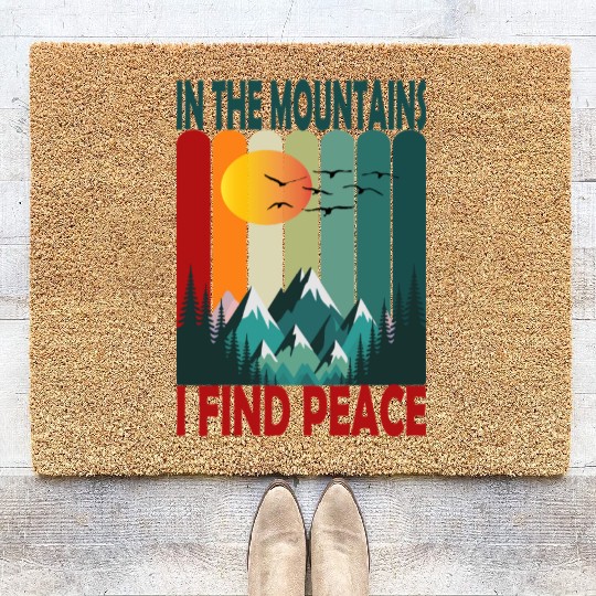 Mountain Sunset Peaceful Scene Coir Doormats
