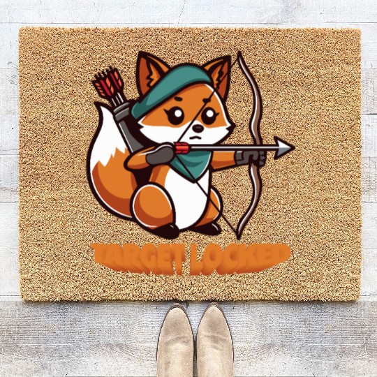 target locked - archer fox Coir Doormats