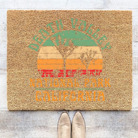 Death Valley California Nature Hiking Outdoors Coir Doormats