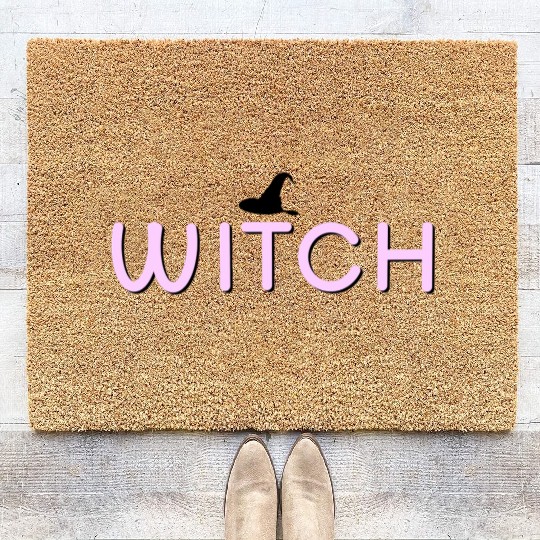 Enchanted Witchcraft Script Design Coir Doormats