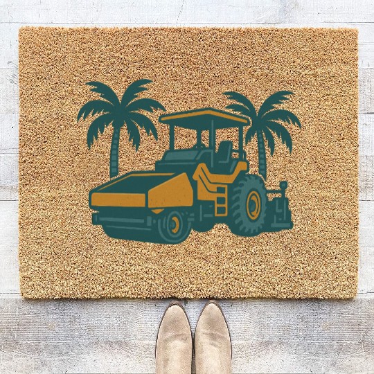 Tropical Golf Course Turf Landscape Coir Doormats