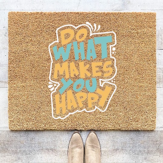 Inspirational Positive Vibes Typography Coir Doormats