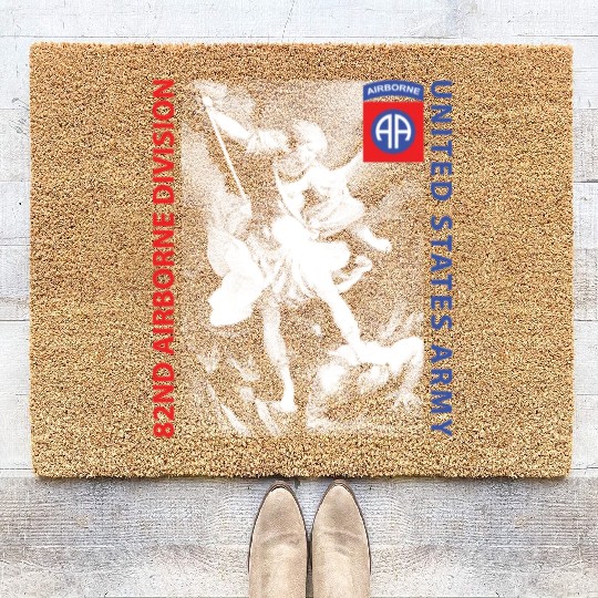 82nd Airborne - Saint Michael Coir Doormats