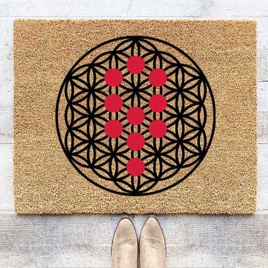 FLOWER OF LIFE - Tree Of Life Coir Doormats