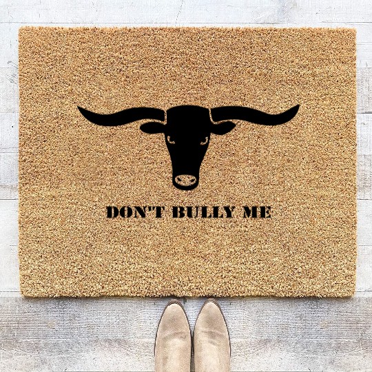 bull skull ox horn horns bully cow farmer cowboy Coir Doormats