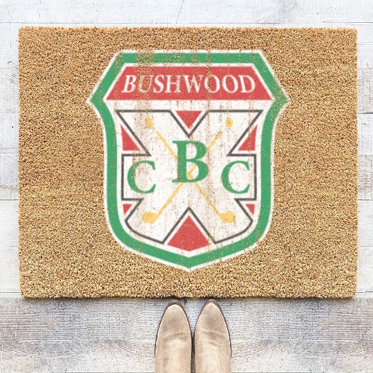 Vintage Bushwood Country Club Crest Coir Doormats