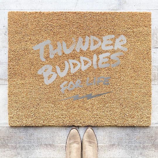 thunder buddies for life – silver Coir Doormats