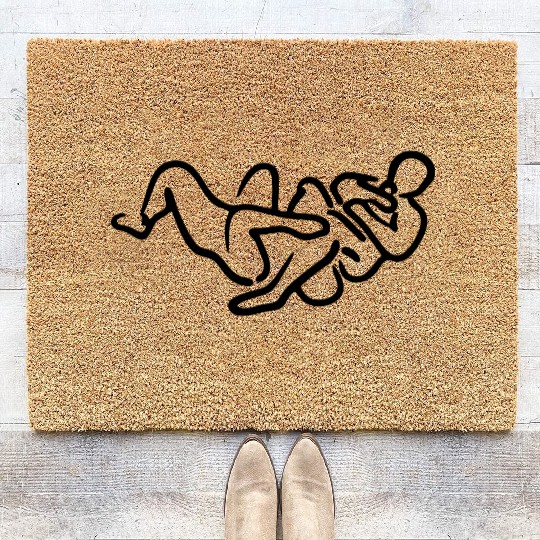 brazilian jiu jitsu bjj armbar illustrat Coir Doormats