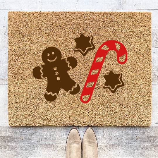 Lebkuchen Gingerbread man Coir Doormats