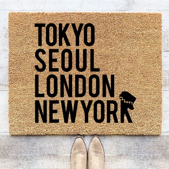 Girls' Generation - Mr. Taxi (Black Font) Coir Doormats