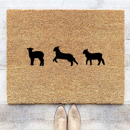 sheep, lamb Coir Doormats
