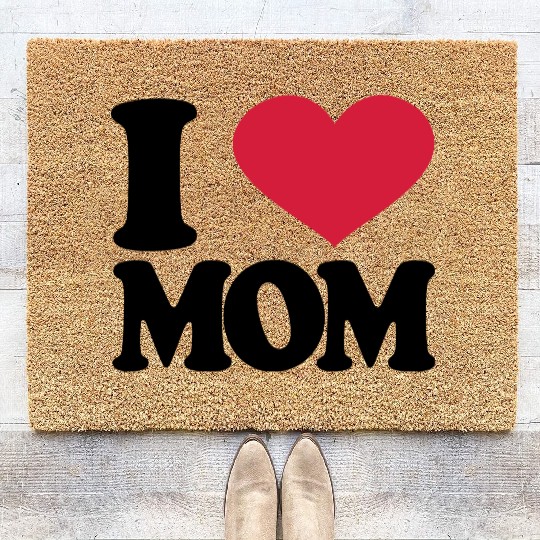 I Love Mom Coir Doormats