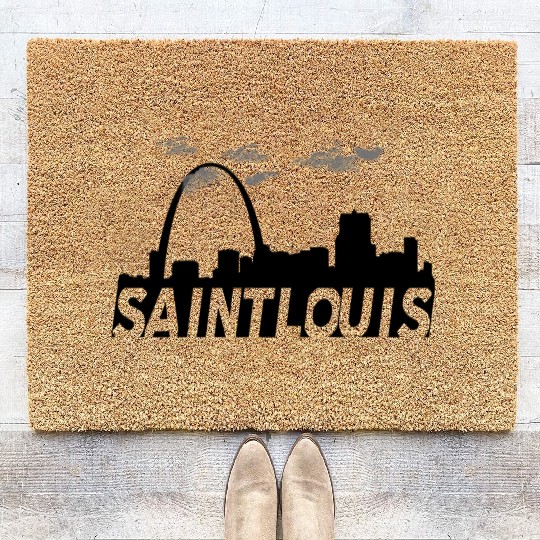 Saint St Louis Missouri Skyline Coir Doormats