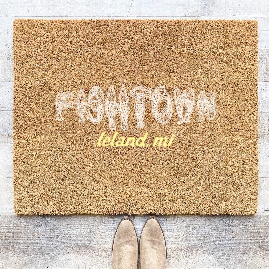 Leland Fishtown Michigan Up North Coir Doormats